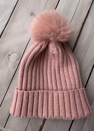Осенняя шапка с бубоном primark 1-1,6