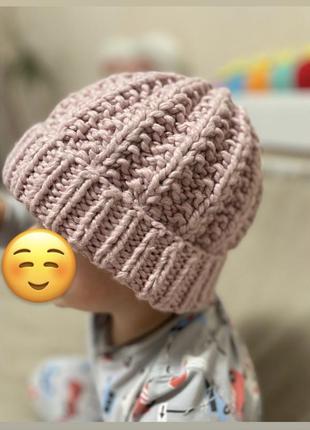 Вʼязана шапка розмір 50-55