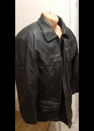 Мужская зимняя натуральная кожаная куртка. xxxl