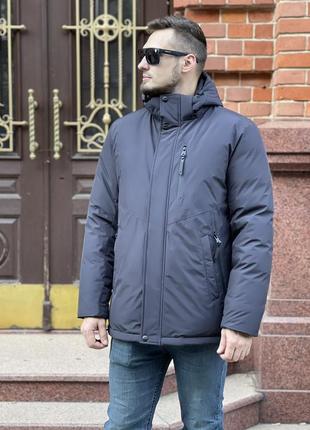 Куртка зимова snowbears 24273 в стилі classic подовжена boston