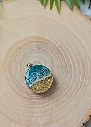 Настоящее море в кулоне, ручная работа