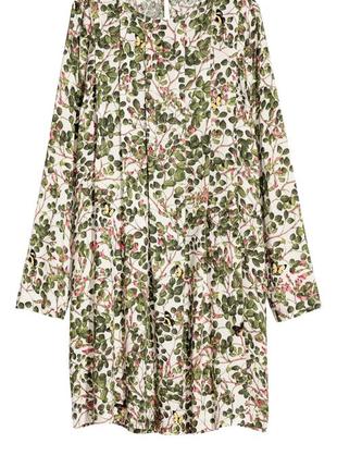 Платье легкое вискоза с рукавом в красивом состоянии растительный принт