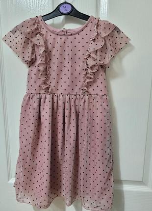 Сияющее платье празднично на 7-8 лет