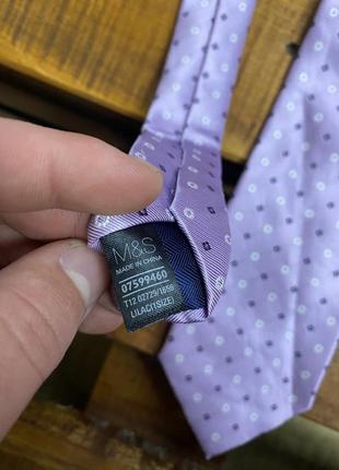 Мужской галстук в горох marks&spencer (маркс и спенсер идеал оригинал разноцветный)3 фото