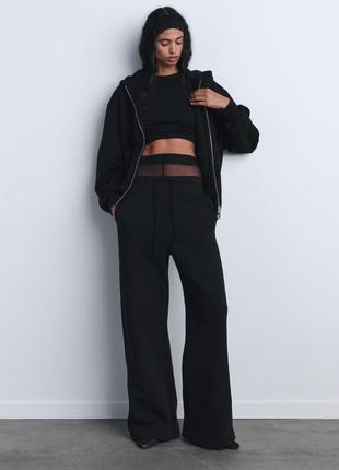 Теплый спортивный костюм zara, штаны плюшевые, худи оверсайз