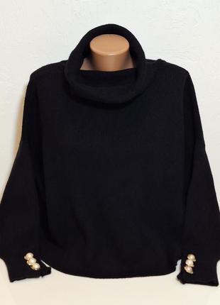 Женский черный укороченный мирер от zara