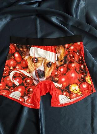 Новорічні чоловічі труси боксери шорти 258