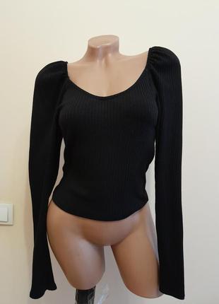 Лонгслив s h&m рубчик3 фото