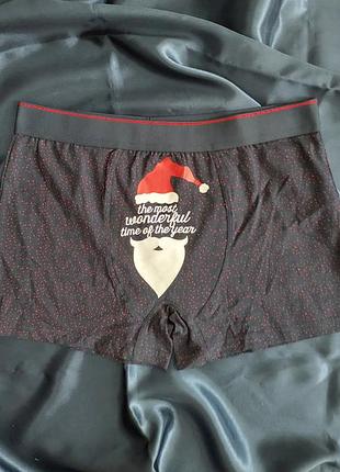 Новорічні чоловічі труси боксери шорти 2593