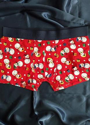 Новорічні чоловічі труси боксери шорти 2594