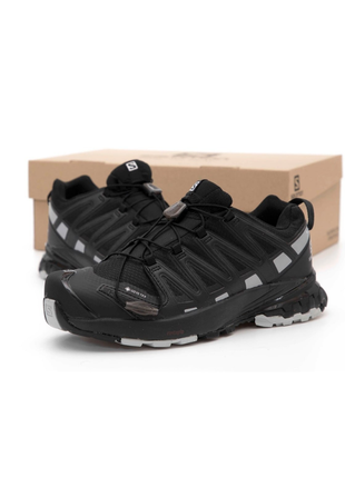 Мужские водонепроницаемые кроссовки salomon xa pro gore-tex black grey