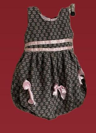 Удобный теплый стильный сарафан для девочки