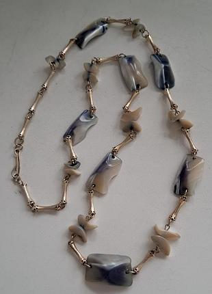 Колье перламутр металл