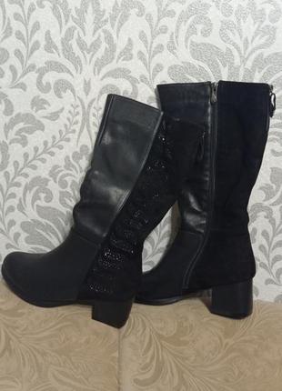 Новые женские сапоги кожа