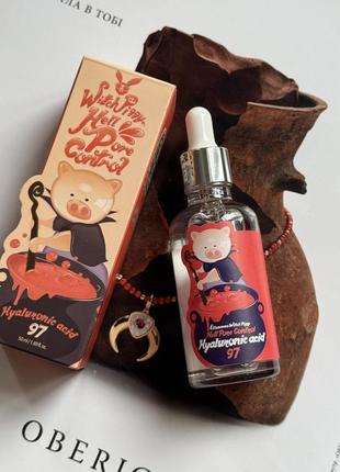 Сироватка для обличчя elizavecca witch piggy hell pore control hyaluronic acid 97% з гіалуроновою кислотою
