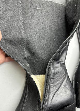 Сапоги кожаные зимние на каблуках