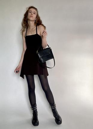 Шерстяное мини платье sarah pacini