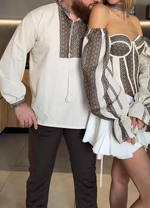 Фемели лук вышиванка, family look, корсет вышиванка, комплект вышитый