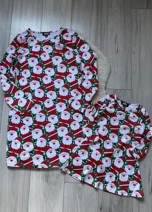 Family look платье новогодняя мама дочь платья туника фемели лук