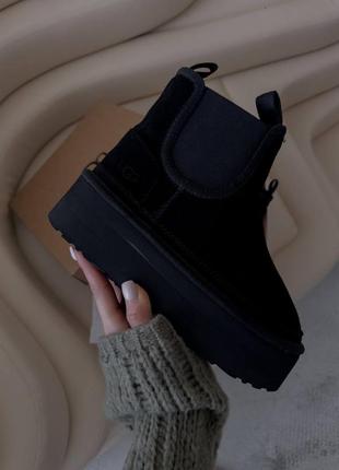 Ugg neumel platform chealsea black уггі