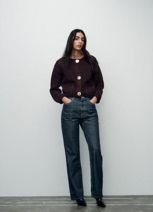 Кардиган женский бордовый zara new2 фото