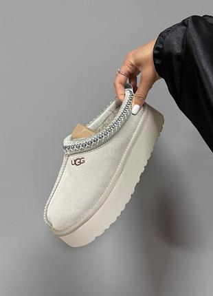 Угги угги угги ugg tazz platform light grey premium