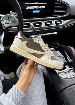 Кросівки jordan 1 retro low og sp travis scott today mocha