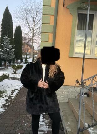 Штучна норкова шубка oversized