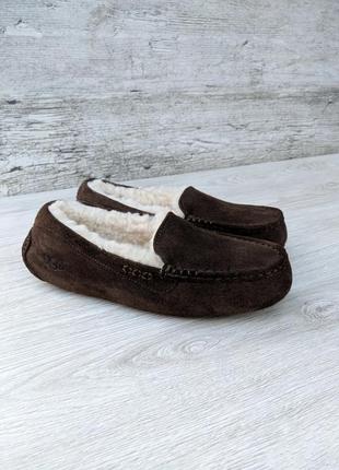 Ugg australia w ansley мокасіни замшеві шкіряні тапочки лофери уггі тапки угг moncler