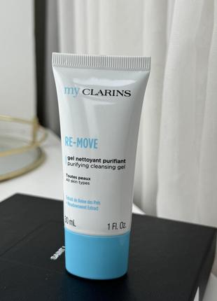 Гель для очищения кожи лица clarins re-move puryfying cleansing gel 30 мл