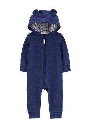 Внутри махровой нитью теплый человечек для мальчика с капишоном carter's Англия