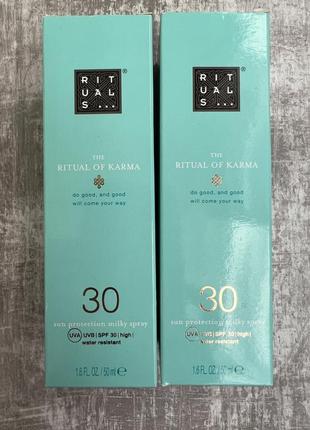 Сонцезахисний спрей для тіла rituals the ritual of karma sun protection milky spray 30 (50ml)