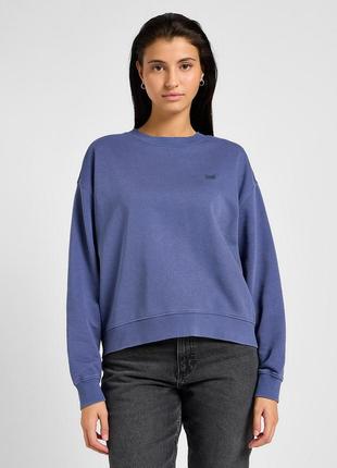 Світшот lee crew neck surf blue