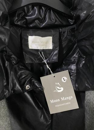 Куртка з екошкіри moon mango🥭 шарф у подарунок 🛍️7 фото