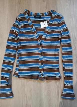 Кардиган в рубчик bershka.