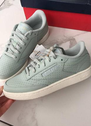 Кеди reebok 38 нові,шкіра, беж і бірюза