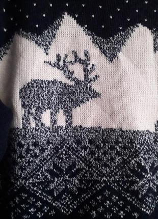 Новогодний мужской акриловый свитер.