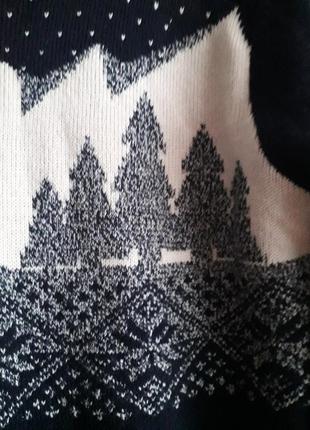 Новогодний мужской акриловый свитер.