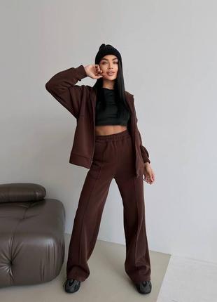 Спортивный теплый костюм в стиле oversize