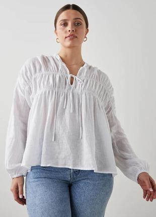 Неймовірна велика біла блузка‼️ 👍oversize|onesize size: xl