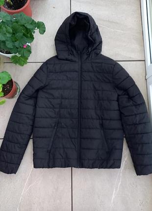 Куртка черная баллоновая классическая базовая