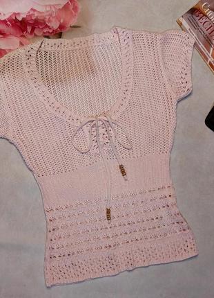 Вязаная женская футболка