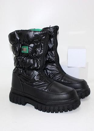 Зимние сапожки для девочек на молнии