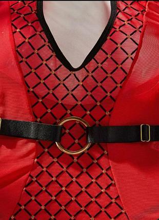 Сексуальный боди с поясом и перчатками