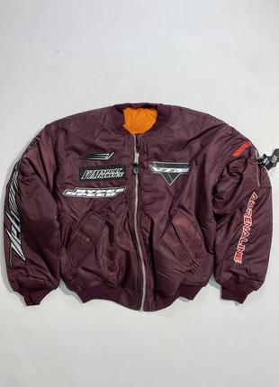 Куртка бомбер vetements racing x alpha industries bomber red