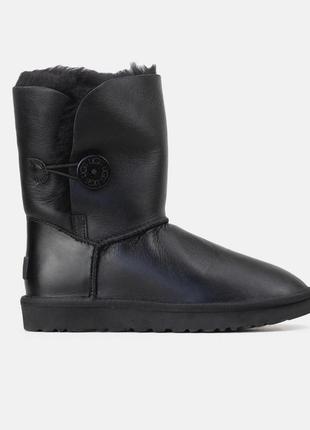 Угги уггі угг ugg black leather button