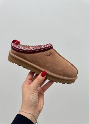 Тапочки угги ugg tasman tazz chestnut red