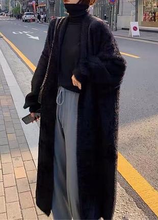 Пушистый кардиган,пальто длинный, миди primark