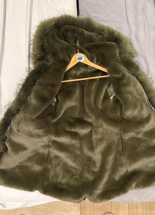 Зимняя парка с натуральным мехом енота - s (xs)