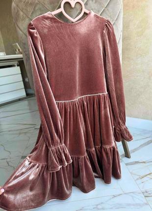 Нарядна велюрова сукня